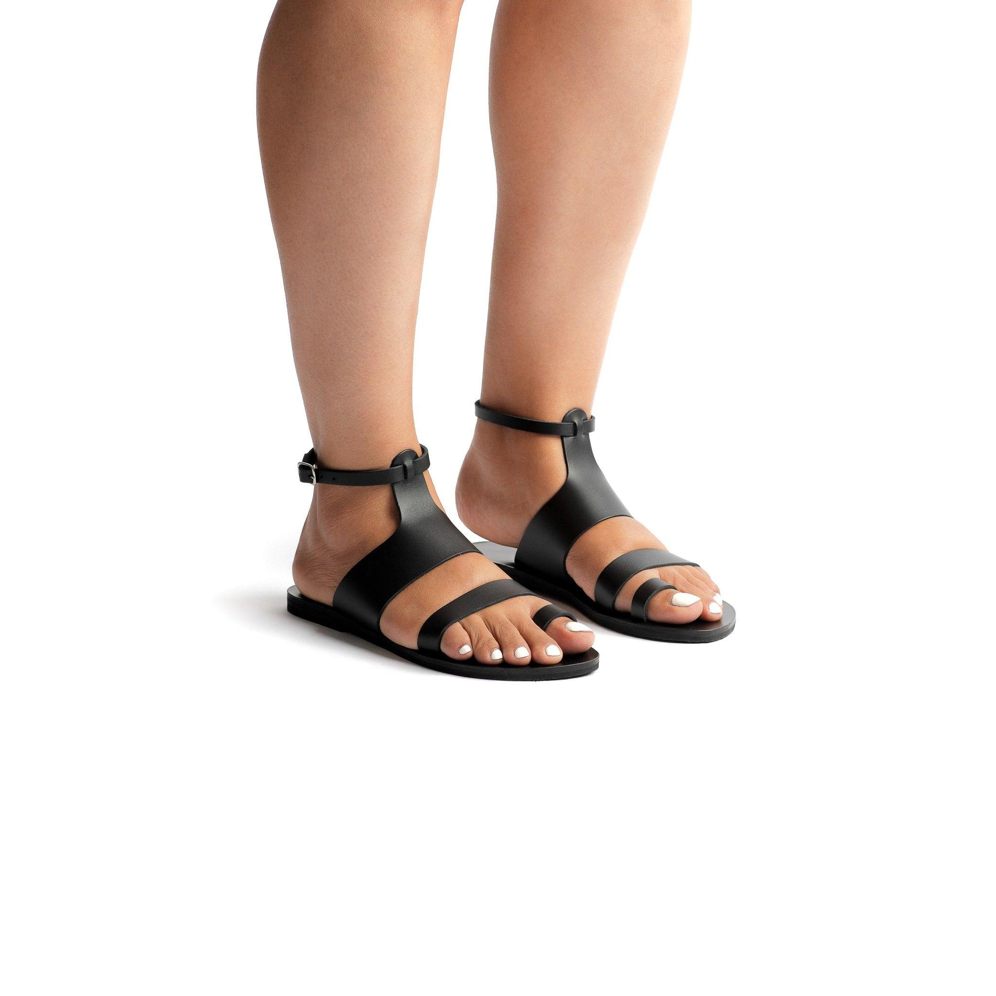 Alexandra Sandals - White Flat Sandals - PROÉLEFSI