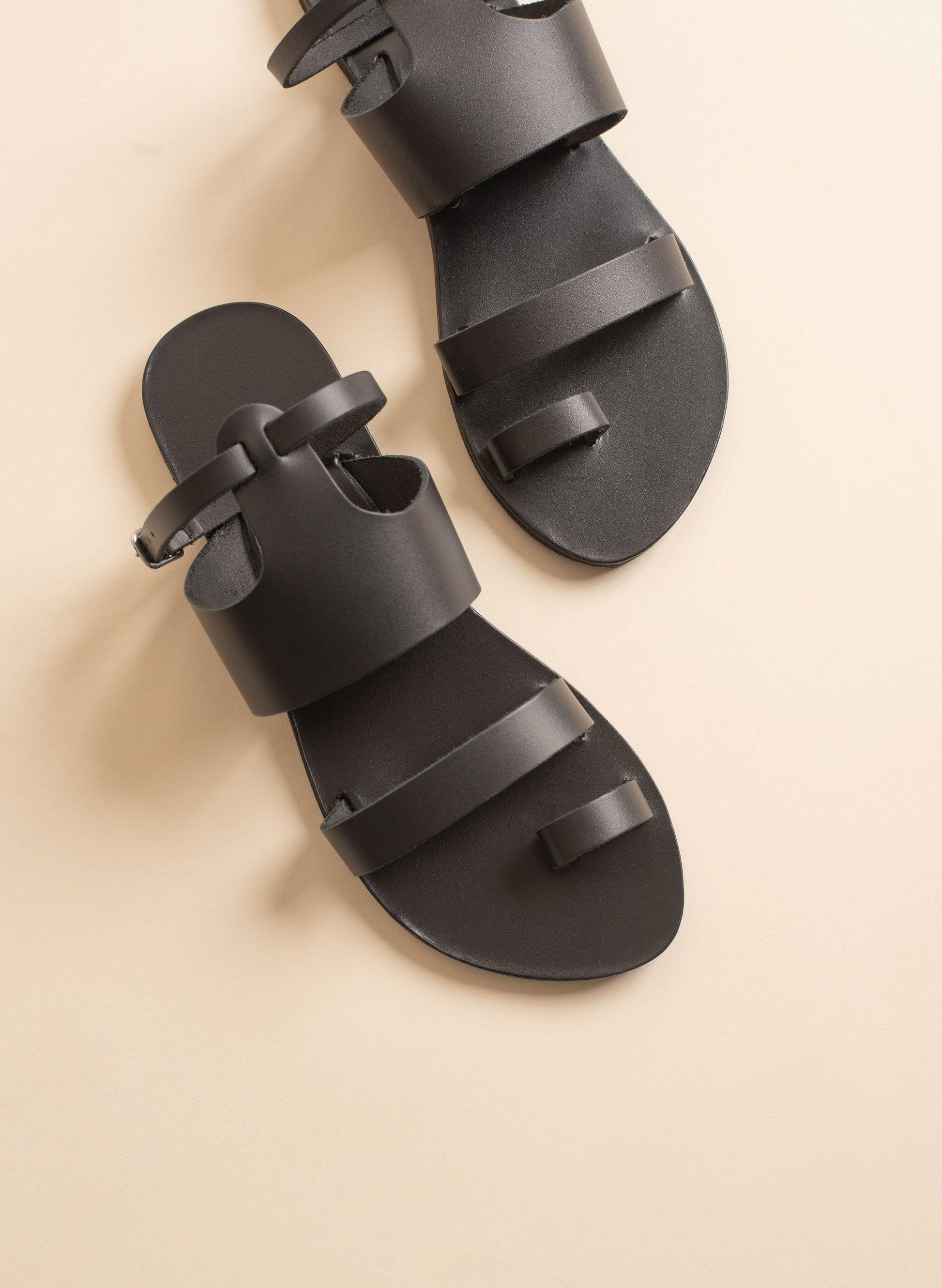 Alexandra Sandals - White Flat Sandals - PROÉLEFSI