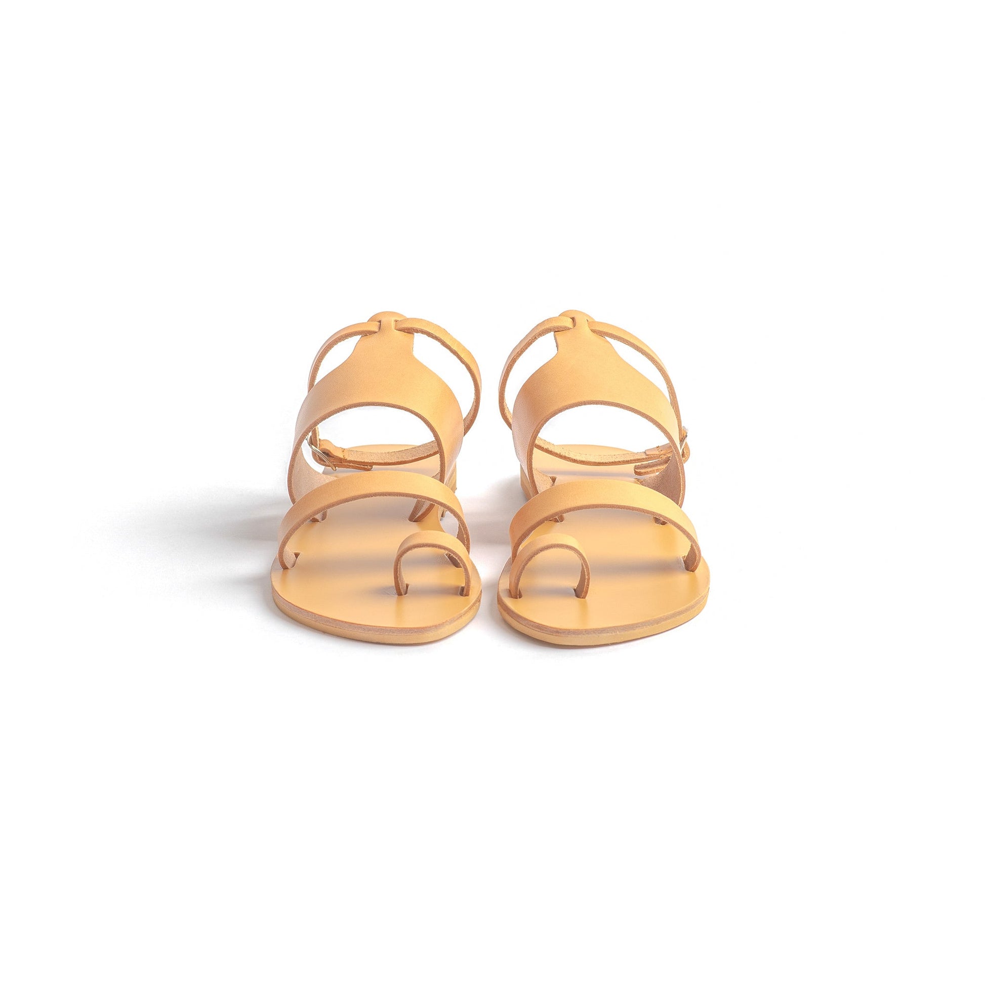 Alexandra Sandals - White Flat Sandals - PROÉLEFSI