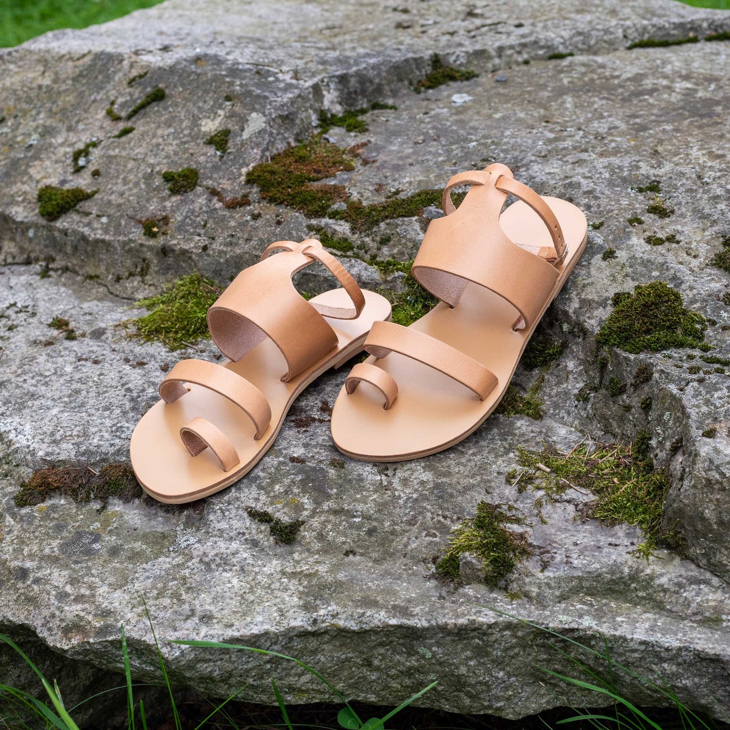Alexandra Sandals - White Flat Sandals - PROÉLEFSI