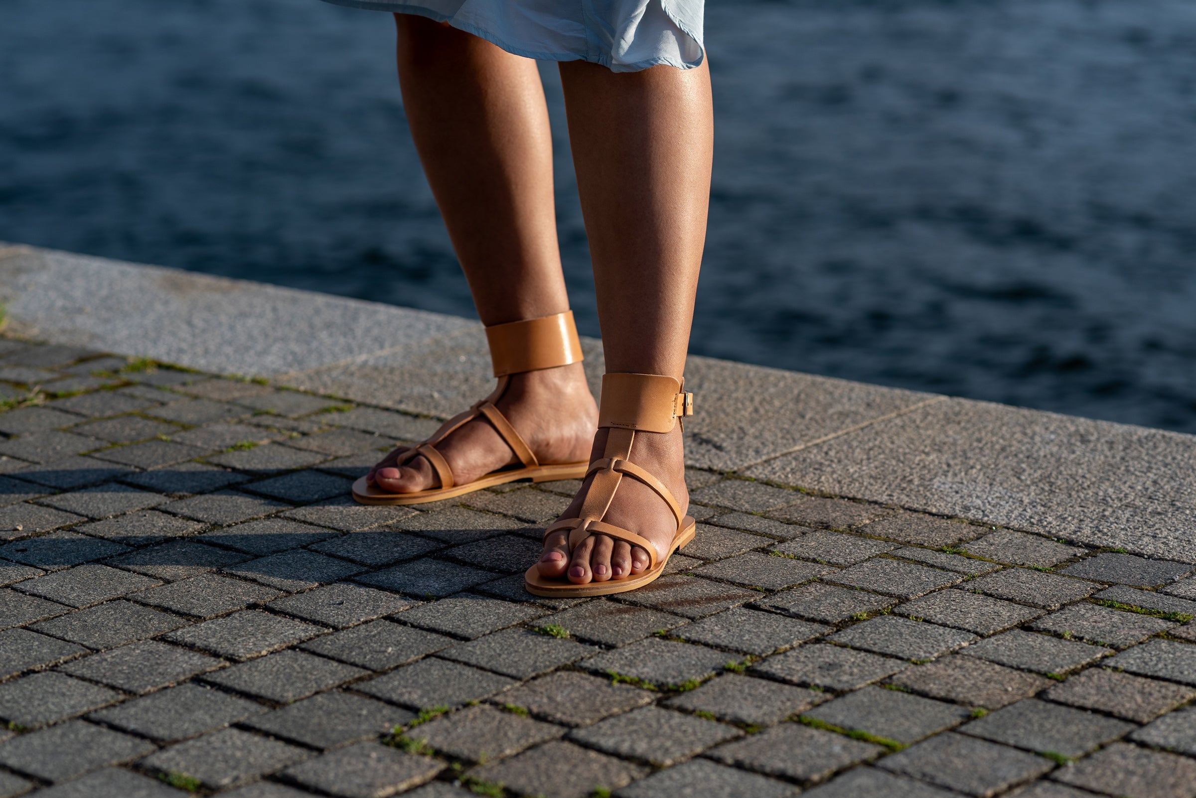 Black Gladiator Sandals for Women | Greek Leather Sandals for Women - PROÉLEFSI