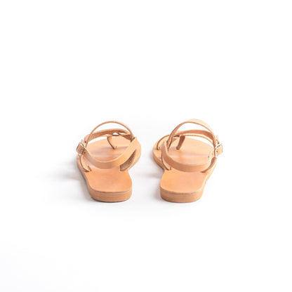 Gaia Sandals - Leather Flat Sandals - PROÉLEFSI
