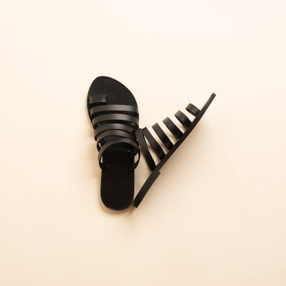 Harmonia Sandals - Flat Slide Sandals - PROÉLEFSI