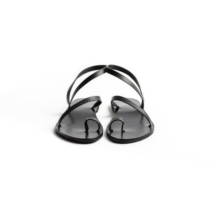 Hera Sandals - Flat Sandals Black - PROÉLEFSI
