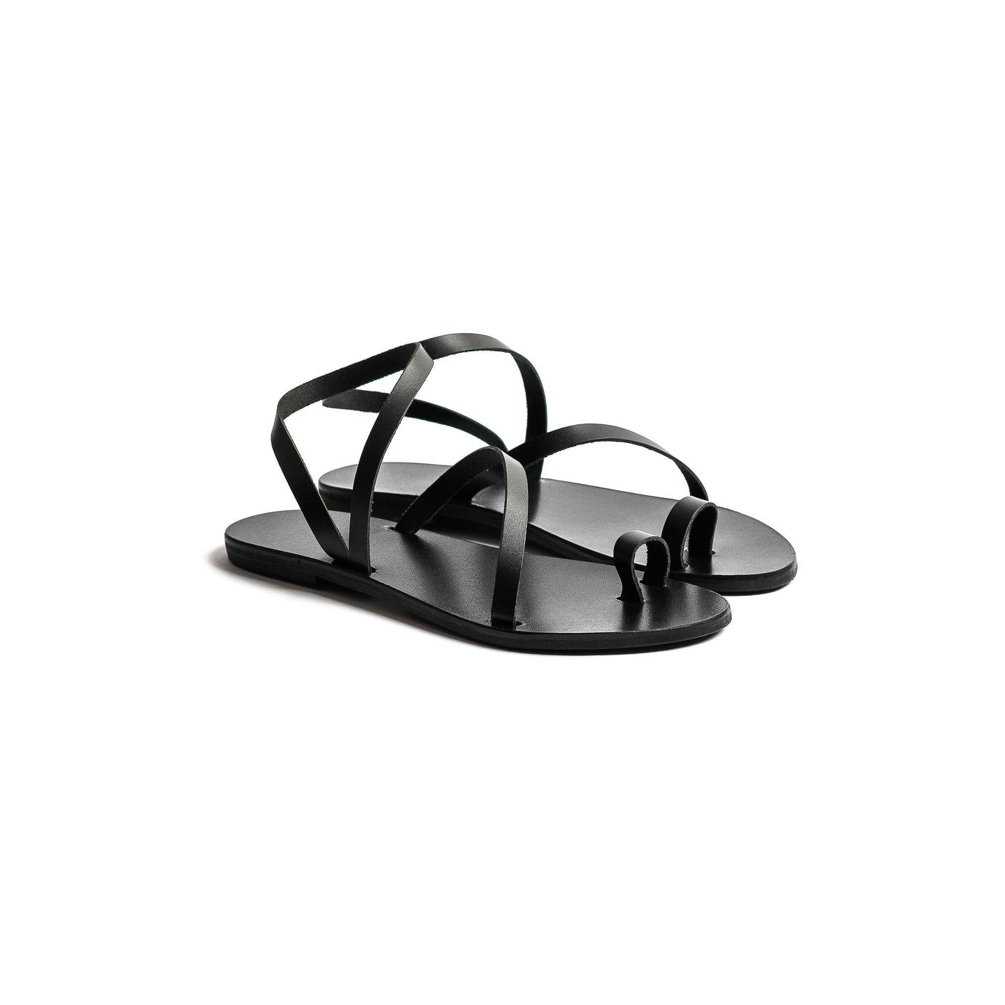 Hera Sandals - Flat Sandals Black - PROÉLEFSI