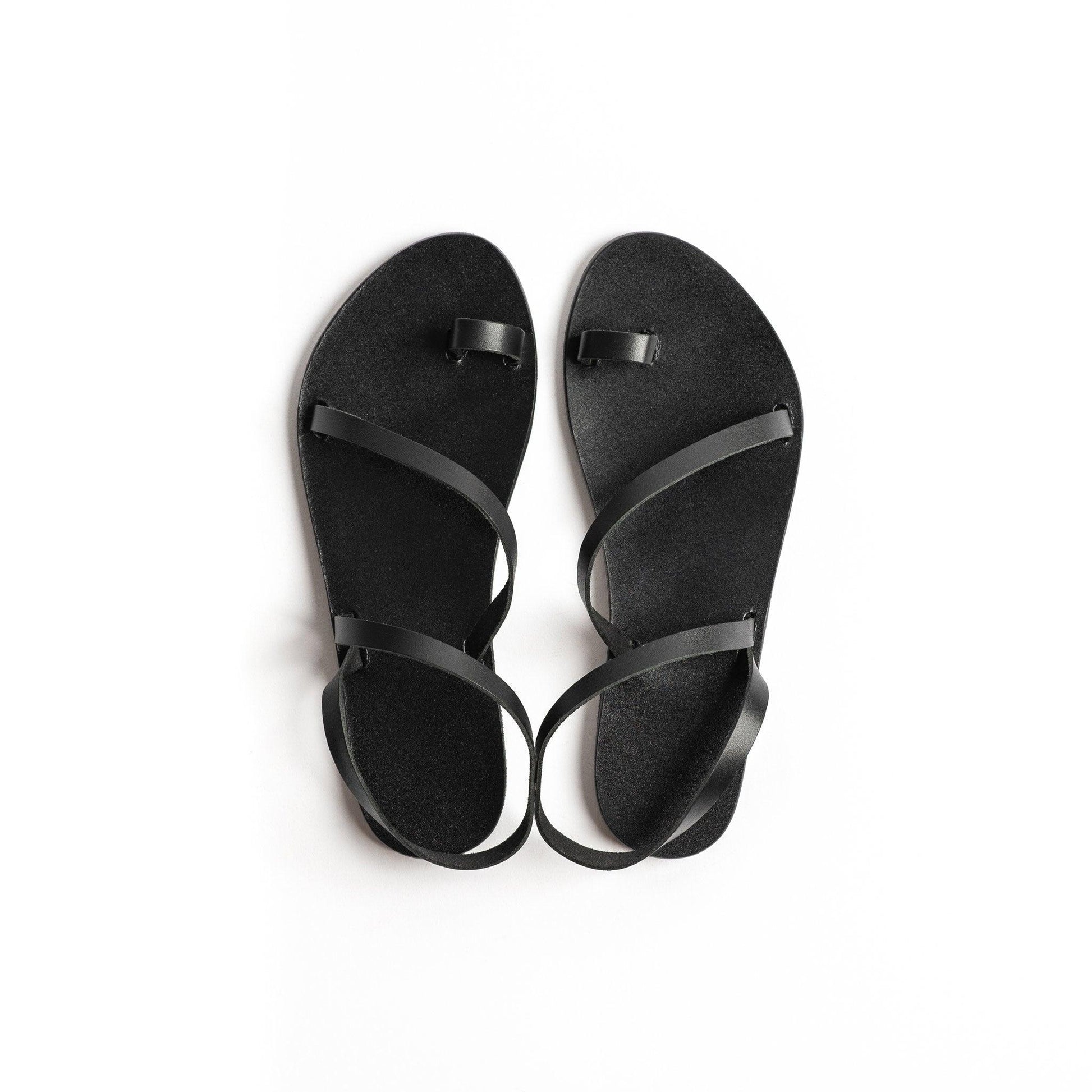 Hera Sandals - Flat Sandals Black - PROÉLEFSI