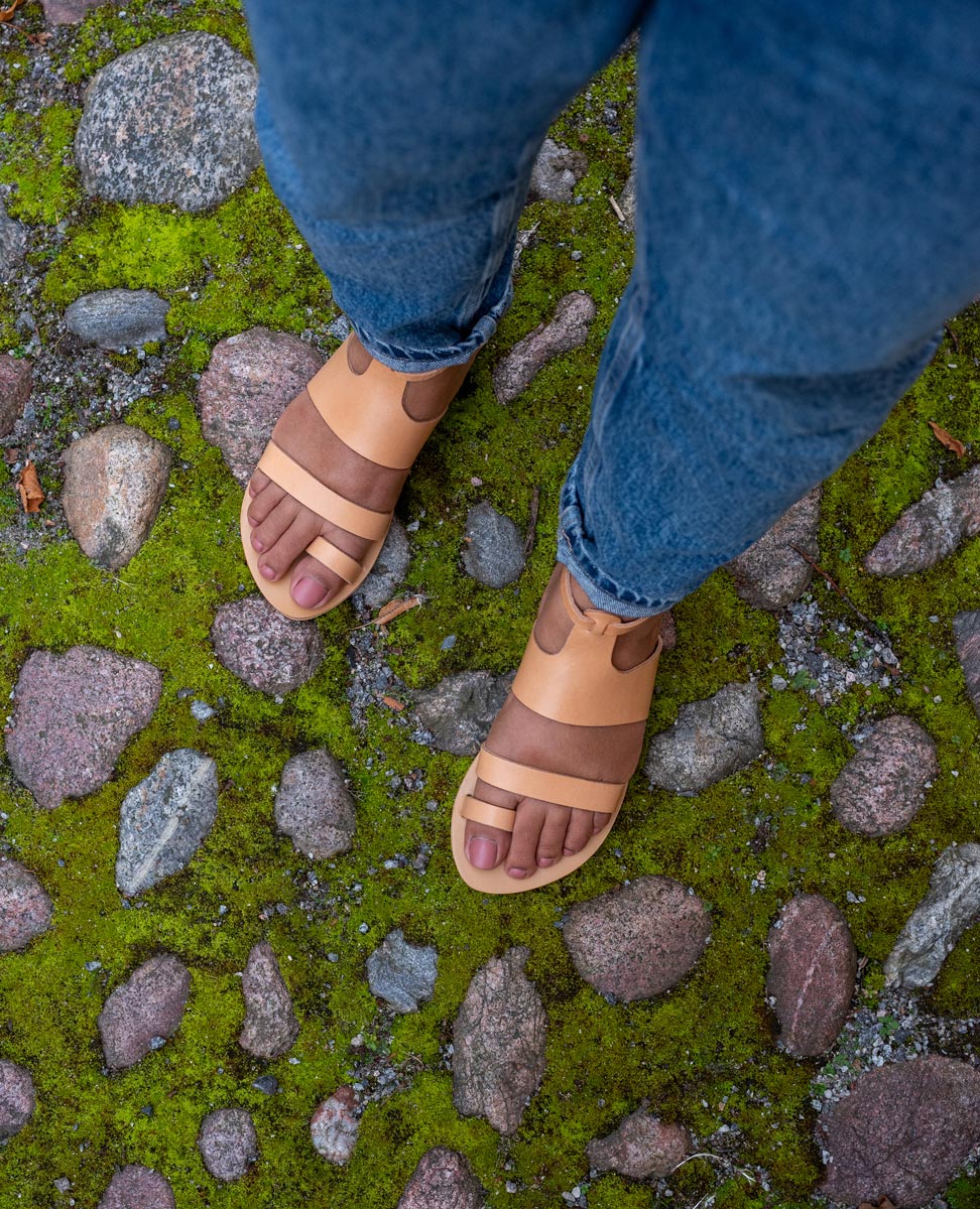 Leather Sandals for Women - PROÉLEFSI