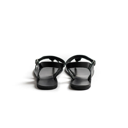 Sophia Sandals - Women's Black Flat Sandals - PROÉLEFSI