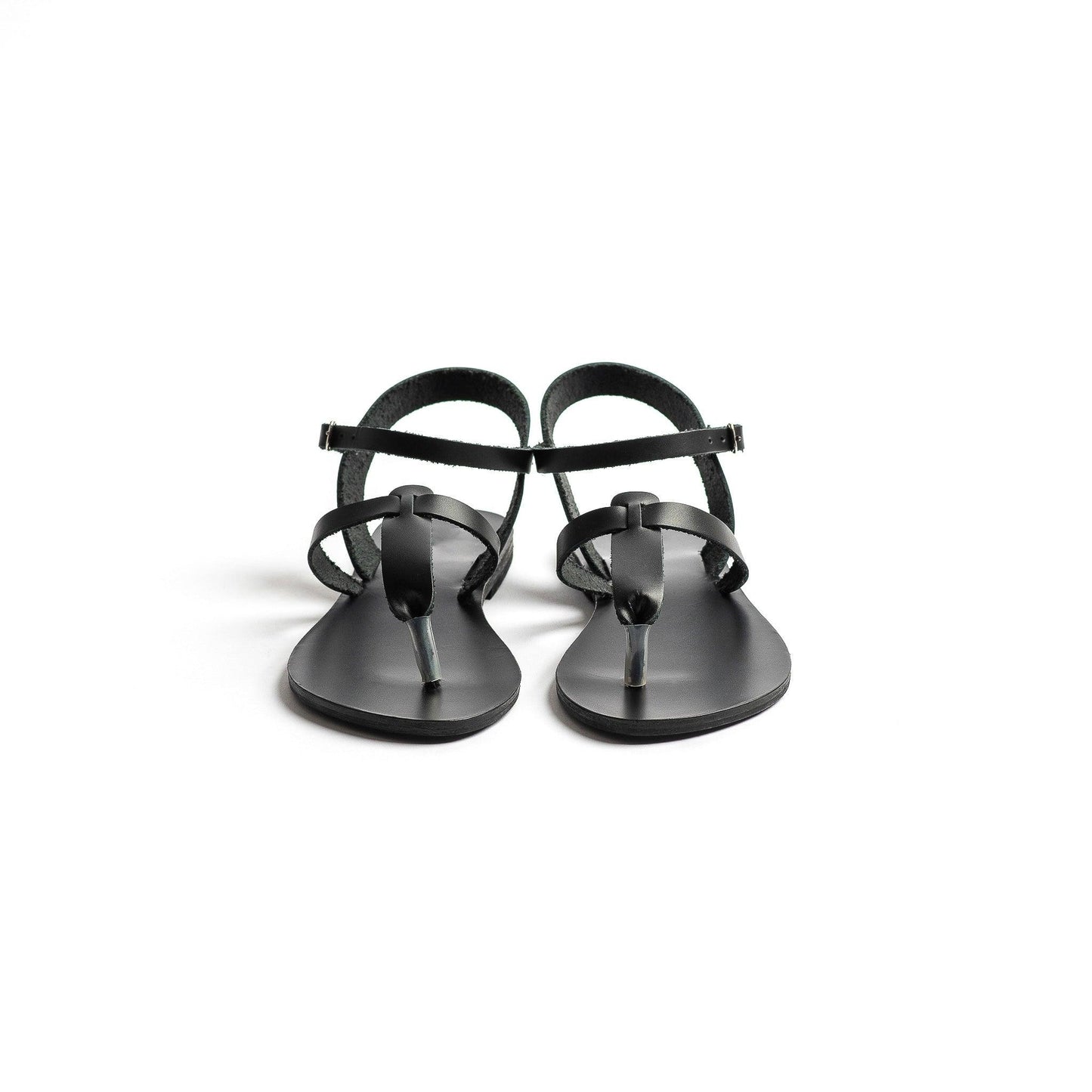 Sophia Sandals - Women's Black Flat Sandals - PROÉLEFSI
